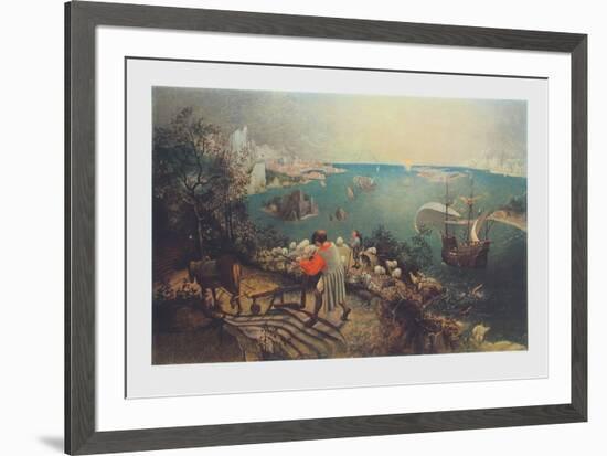 Landscape with the Fall of Ikarus-Pieter Bruegel the Elder-Framed Collectable Print