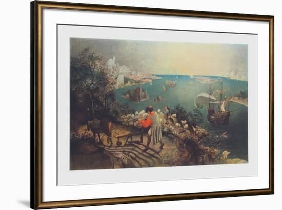 Landscape with the Fall of Ikarus-Pieter Bruegel the Elder-Framed Collectable Print