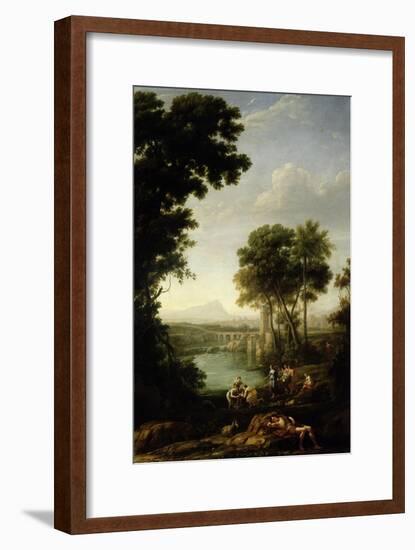 Landscape with the Finding of Moses-Claude Lorraine-Framed Giclee Print