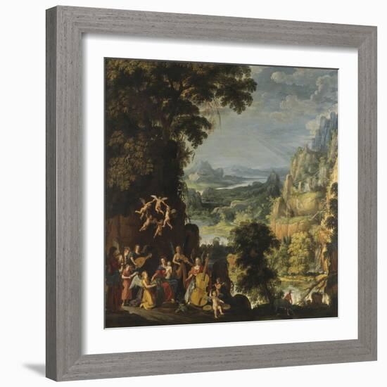 Landscape with the flight into Egypt, c.1610-40-David The Elder Teniers-Framed Giclee Print