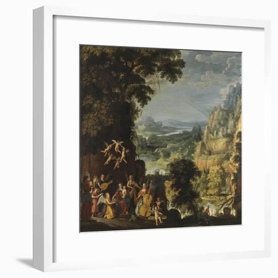 Landscape with the flight into Egypt, c.1610-40-David The Elder Teniers-Framed Giclee Print