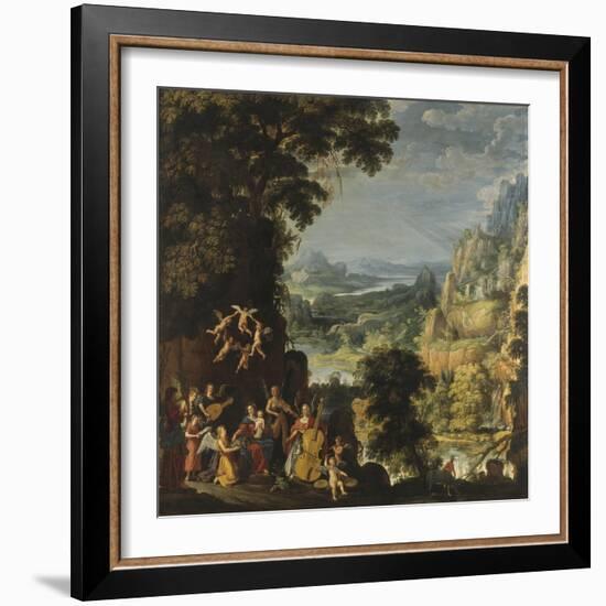 Landscape with the flight into Egypt, c.1610-40-David The Elder Teniers-Framed Giclee Print