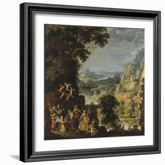 Landscape with the flight into Egypt, c.1610-40-David The Elder Teniers-Framed Giclee Print