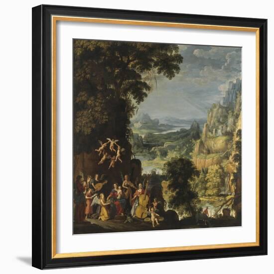 Landscape with the flight into Egypt, c.1610-40-David The Elder Teniers-Framed Giclee Print