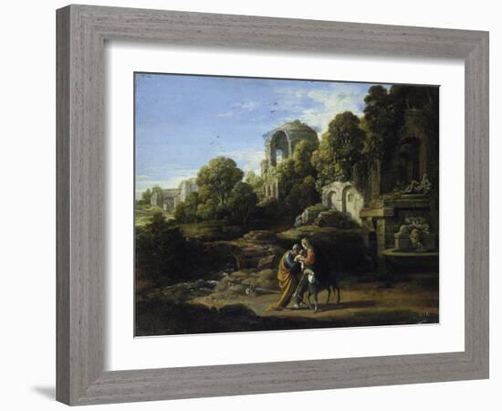 Landscape with the Flight to Egypt-Adam Elsheimer-Framed Giclee Print