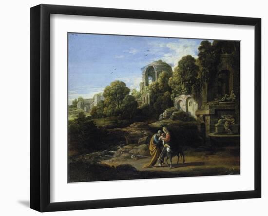 Landscape with the Flight to Egypt-Adam Elsheimer-Framed Giclee Print