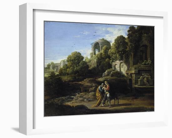 Landscape with the Flight to Egypt-Adam Elsheimer-Framed Giclee Print