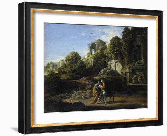 Landscape with the Flight to Egypt-Adam Elsheimer-Framed Giclee Print