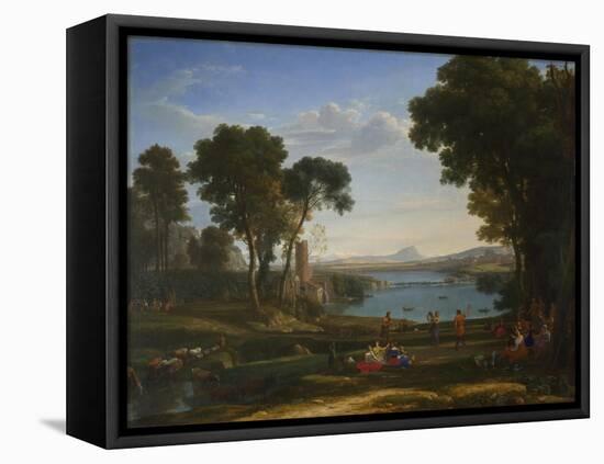 Landscape with the Marriage of Isaac and Rebecca, 1648-Claude Lorraine-Framed Premier Image Canvas