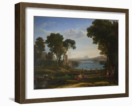 Landscape with the Marriage of Isaac and Rebecca, 1648-Claude Lorraine-Framed Giclee Print