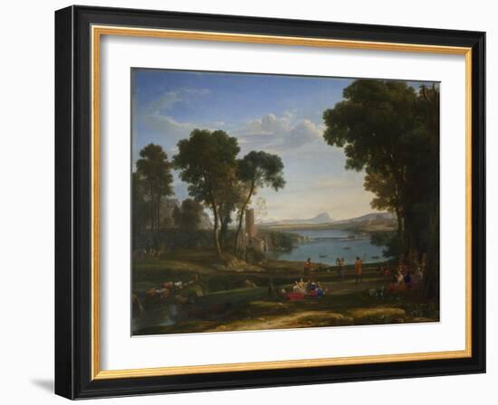 Landscape with the Marriage of Isaac and Rebecca, 1648-Claude Lorraine-Framed Giclee Print