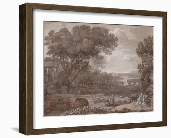 Landscape with the Rest on the Flight into Egypt, 1660-Claude Lorraine-Framed Giclee Print