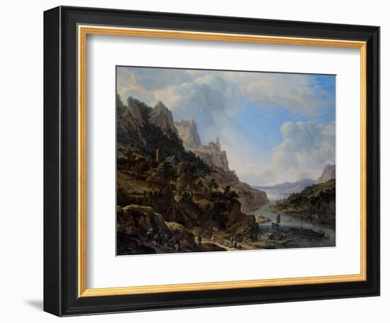 Landscape with the River Rhine, 1650 (Oil on Canvas)-Herman the Younger Saftleven-Framed Giclee Print