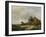 Landscape with the Ruins of Brederode Castle in Santpoort-Andreas Schelfhout-Framed Art Print