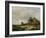 Landscape with the Ruins of Brederode Castle in Santpoort-Andreas Schelfhout-Framed Art Print