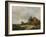 Landscape with the Ruins of Brederode Castle in Santpoort-Andreas Schelfhout-Framed Art Print