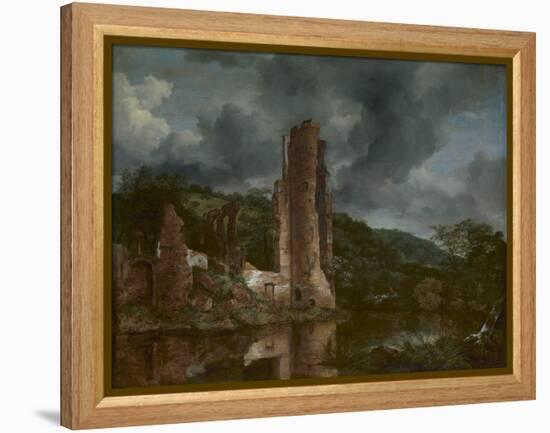 Landscape with the Ruins of the Castle of Egmond, 1650-55-Jacob van Ruisdael-Framed Premier Image Canvas