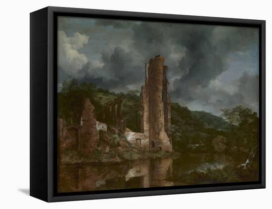 Landscape with the Ruins of the Castle of Egmond, 1650-55-Jacob van Ruisdael-Framed Premier Image Canvas