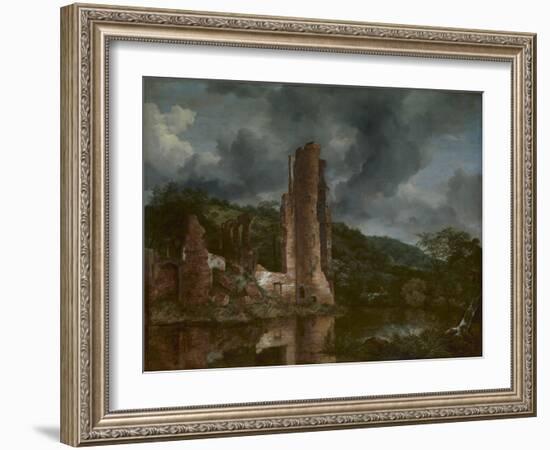 Landscape with the Ruins of the Castle of Egmond, 1650-55-Jacob van Ruisdael-Framed Giclee Print