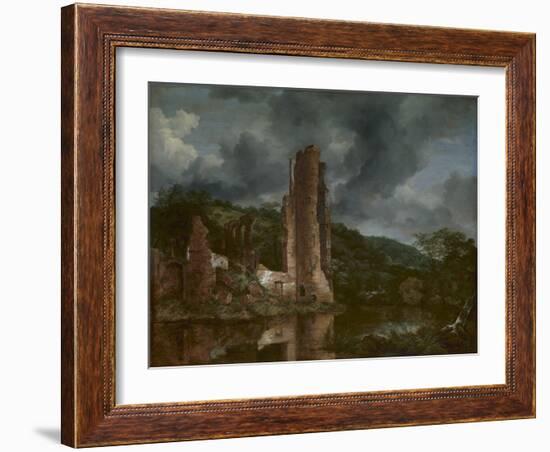 Landscape with the Ruins of the Castle of Egmond, 1650-55-Jacob van Ruisdael-Framed Giclee Print