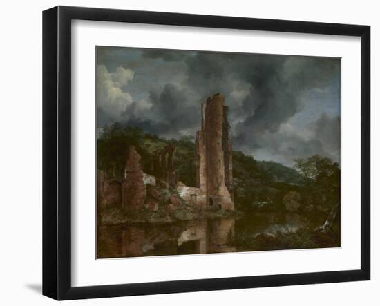 Landscape with the Ruins of the Castle of Egmond, 1650-55-Jacob van Ruisdael-Framed Giclee Print