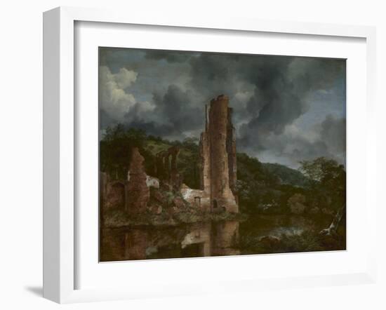 Landscape with the Ruins of the Castle of Egmond, 1650-55-Jacob van Ruisdael-Framed Giclee Print