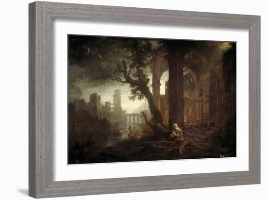 Landscape with the Temptation of Saint Anthony-Claude Lorraine-Framed Giclee Print