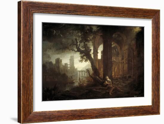 Landscape with the Temptation of Saint Anthony-Claude Lorraine-Framed Giclee Print