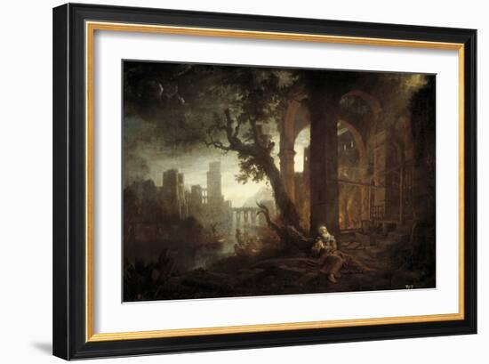 Landscape with the Temptation of Saint Anthony-Claude Lorraine-Framed Giclee Print