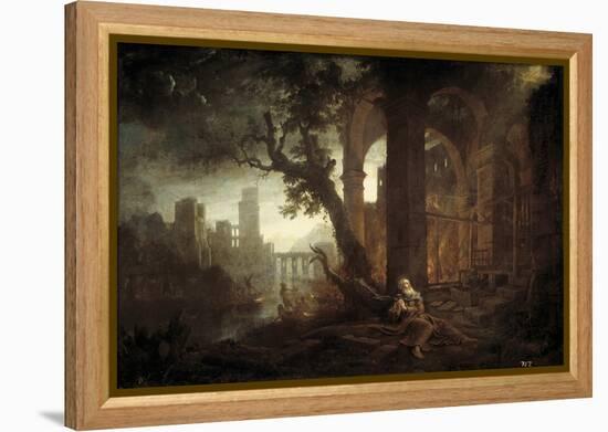 Landscape with the Temptation of Saint Anthony-Claude Lorraine-Framed Premier Image Canvas