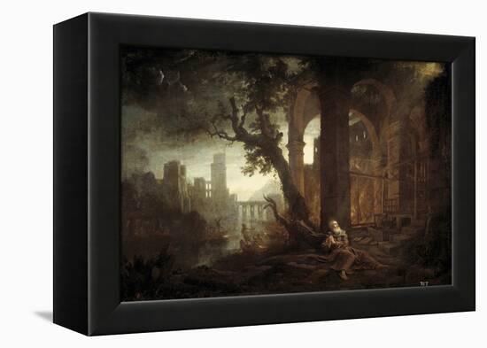 Landscape with the Temptation of Saint Anthony-Claude Lorraine-Framed Premier Image Canvas