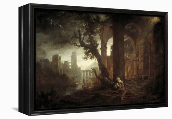 Landscape with the Temptation of Saint Anthony-Claude Lorraine-Framed Premier Image Canvas