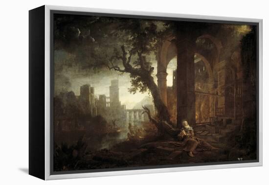 Landscape with the Temptation of Saint Anthony-Claude Lorraine-Framed Premier Image Canvas