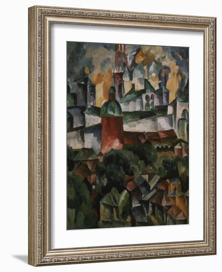 Landscape with the Trinity-Sergius-Monastery, 1920-Aristarkh Vasilyevich Lentulov-Framed Giclee Print