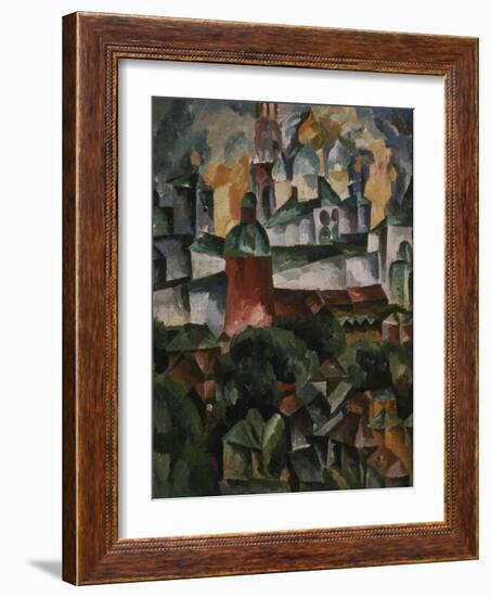 Landscape with the Trinity-Sergius-Monastery, 1920-Aristarkh Vasilyevich Lentulov-Framed Giclee Print