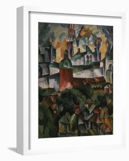 Landscape with the Trinity-Sergius-Monastery, 1920-Aristarkh Vasilyevich Lentulov-Framed Giclee Print