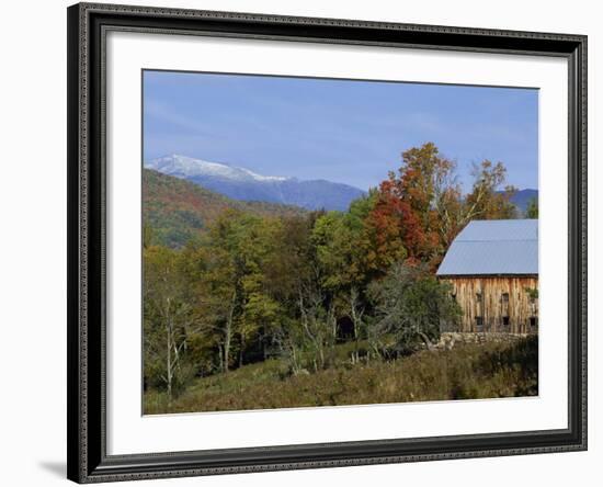 Landscape with the White Mountains in the Fall, Near Jackson, New Hampshire, New England, USA-Fraser Hall-Framed Photographic Print