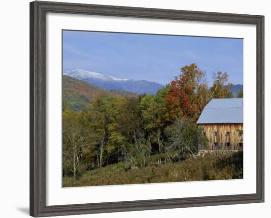 Landscape with the White Mountains in the Fall, Near Jackson, New Hampshire, New England, USA-Fraser Hall-Framed Photographic Print