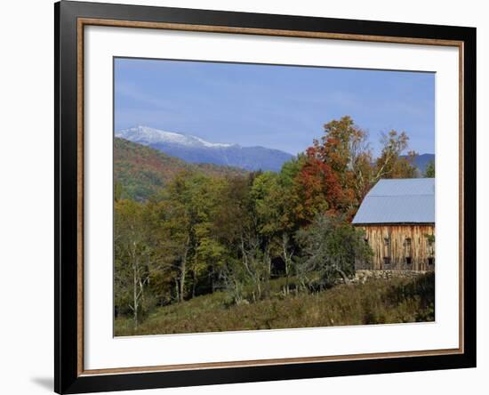 Landscape with the White Mountains in the Fall, Near Jackson, New Hampshire, New England, USA-Fraser Hall-Framed Photographic Print