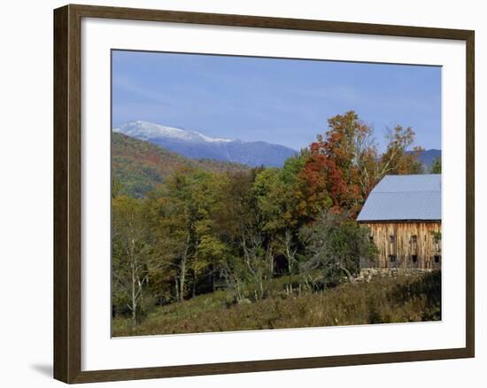 Landscape with the White Mountains in the Fall, Near Jackson, New Hampshire, New England, USA-Fraser Hall-Framed Photographic Print