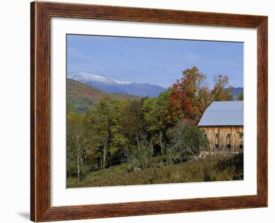 Landscape with the White Mountains in the Fall, Near Jackson, New Hampshire, New England, USA-Fraser Hall-Framed Photographic Print