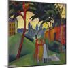 Landscape with Three Girls, 1911-Auguste Macke-Mounted Giclee Print