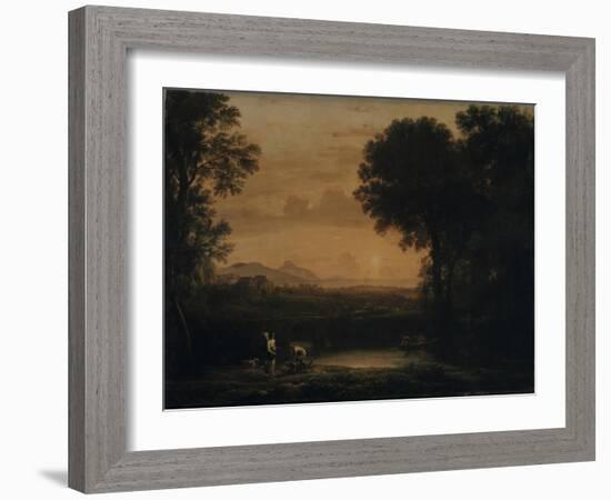 Landscape with Tobias and the Angel, 1663-Claude Lorraine-Framed Giclee Print