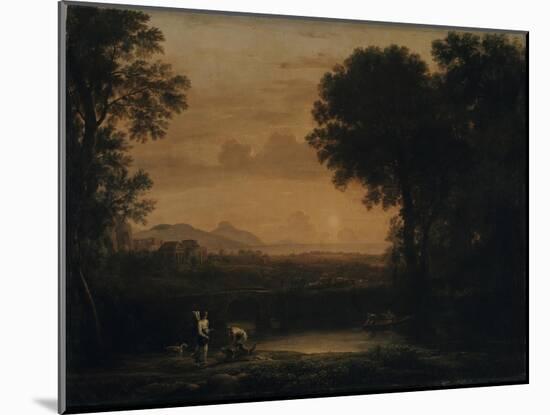 Landscape with Tobias and the Angel, 1663-Claude Lorraine-Mounted Giclee Print