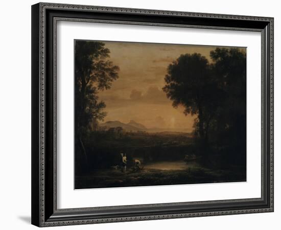 Landscape with Tobias and the Angel, 1663-Claude Lorraine-Framed Giclee Print