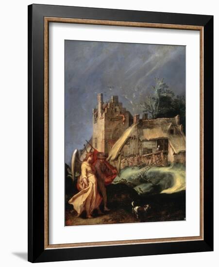 Landscape with Tobias and the Angel, C1610-C1615-Abraham Bloemaert-Framed Giclee Print