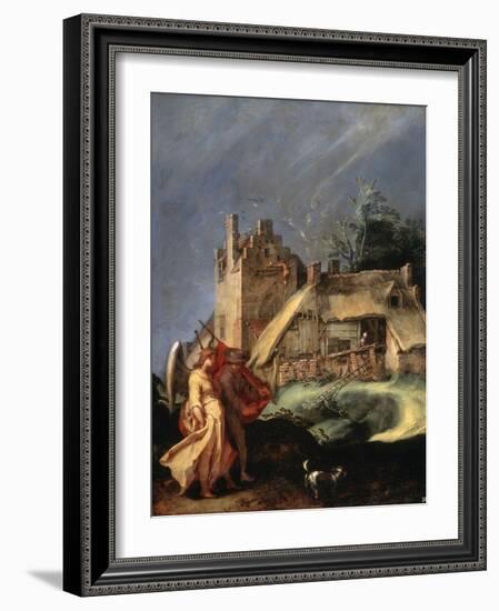 Landscape with Tobias and the Angel, C1610-C1615-Abraham Bloemaert-Framed Giclee Print