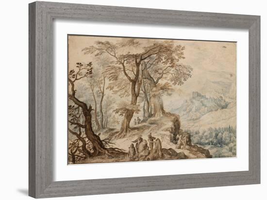 Landscape with Tobias and the Angel-Jan Brueghel the Younger-Framed Giclee Print