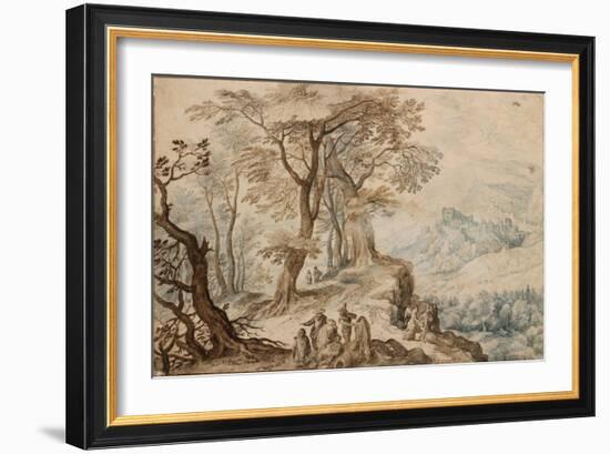 Landscape with Tobias and the Angel-Jan Brueghel the Younger-Framed Giclee Print