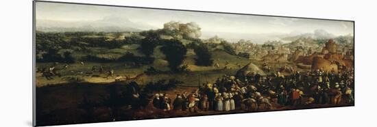 Landscape with Tournament and Hunters, 1519-20-Jan van Scorel-Mounted Giclee Print